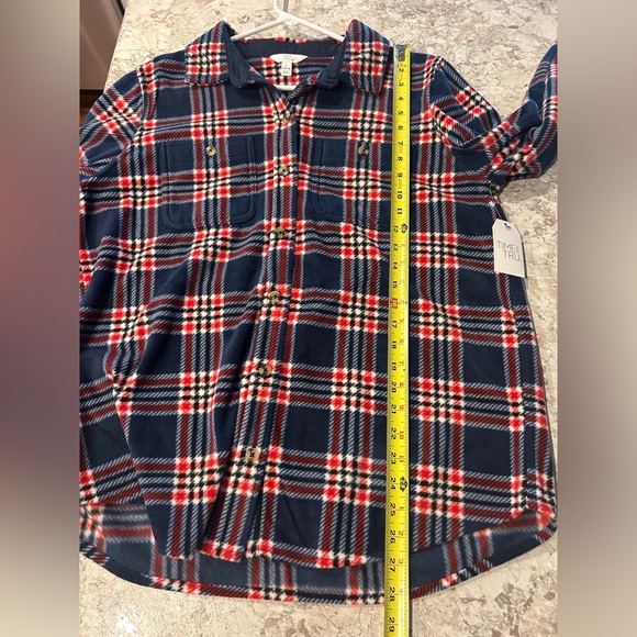 Time and Tru Checkered Plaid Shacket Jacket Large NWT - Picture 11 of 12
